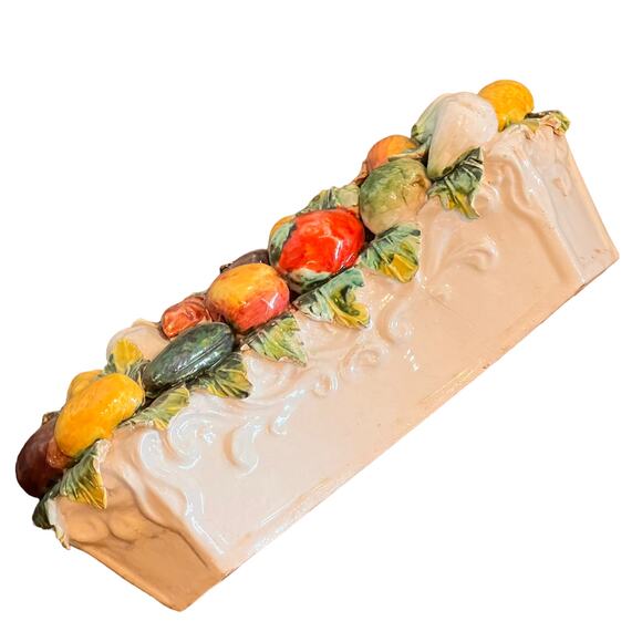 Vintage Large Italian Majolica Vegetable Topiary Centerpiece Ring 8 Piece Set - Picture 15 of 16